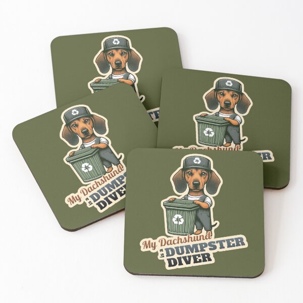 Item preview, Dachshund Dumpster Diver designed and sold by ThisDress.