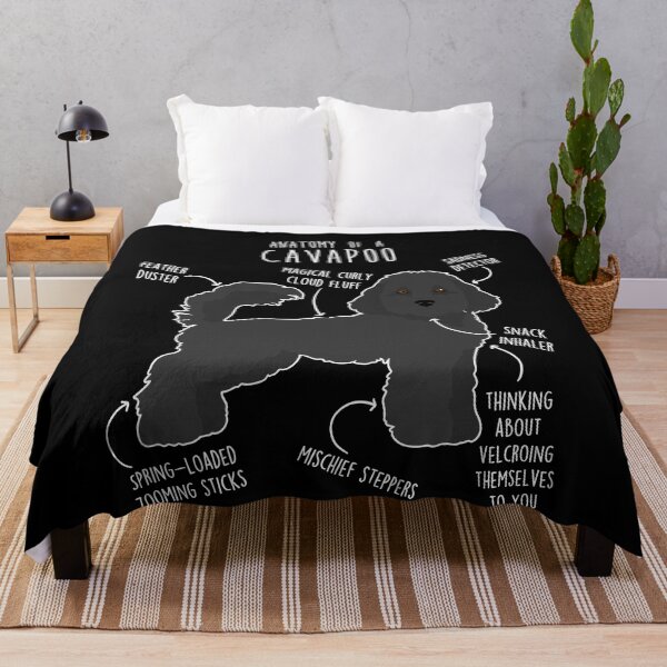 Item preview, Black Cavapoo Dog Anatomy designed and sold by Clara Hollins.