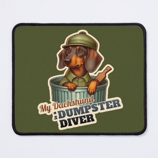 Item preview, Dachshund Dumpster Diver 2 designed and sold by ThisDress.