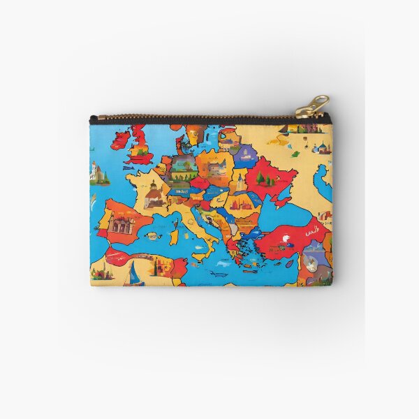 Item preview, colorful stained glass with europe map  designed and sold by GroonSpace.