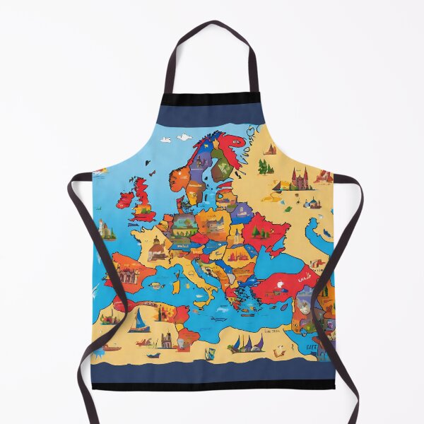 Item preview, colorful stained glass with europe map designed and sold by GroonSpace.