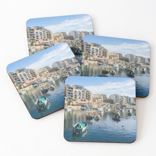 Item preview, Cheerful Colourful Silky Mediterranean Harbour  designed and sold by Georgia Mizuleva.