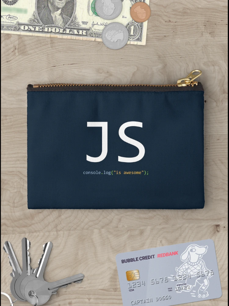 Thumbnail 3 of 4, Zipper Pouch, JavaScript is awesome - Computer Programming designed and sold by Programming Jokes.