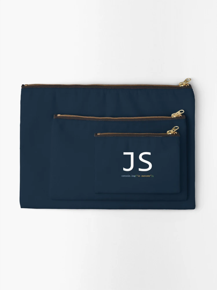 Thumbnail 2 of 4, Zipper Pouch, JavaScript is awesome - Computer Programming designed and sold by Programming Jokes.