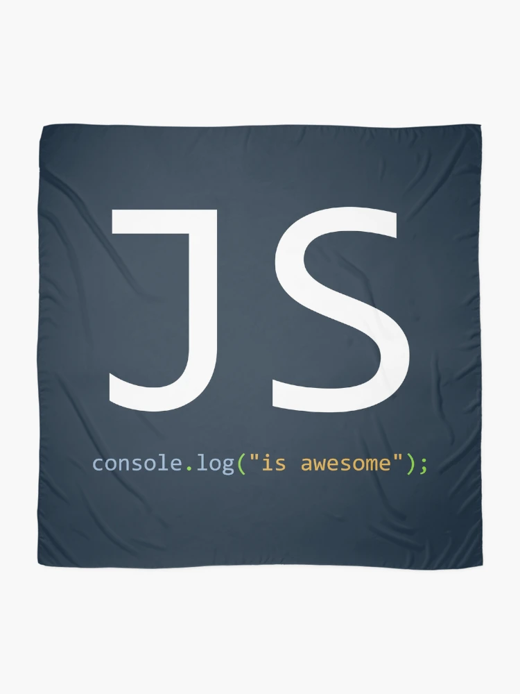 Thumbnail 2 of 3, Scarf, JavaScript is awesome - Computer Programming designed and sold by Programming Jokes.