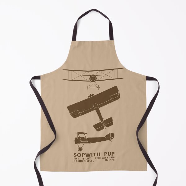 Item preview, Sopwith Pup British WW1 Biplane Infographic Silhouette Diagrams designed and sold by MilitaryMart.