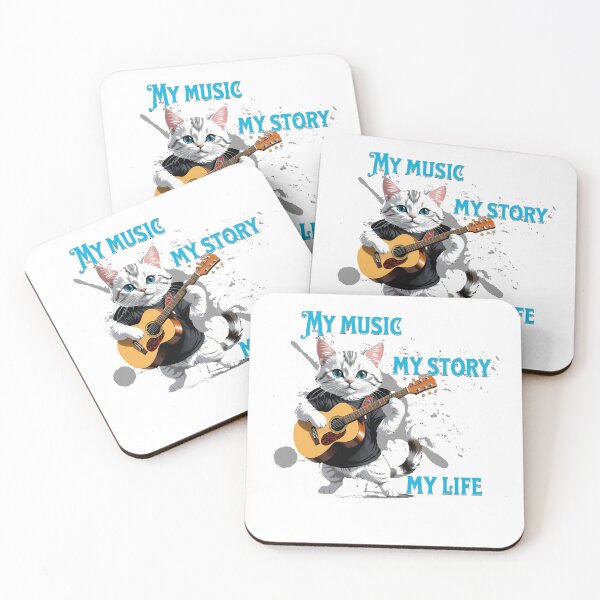 Item preview, Cat with Guitar: Exclusive Digital Art designed and sold by Artedig.