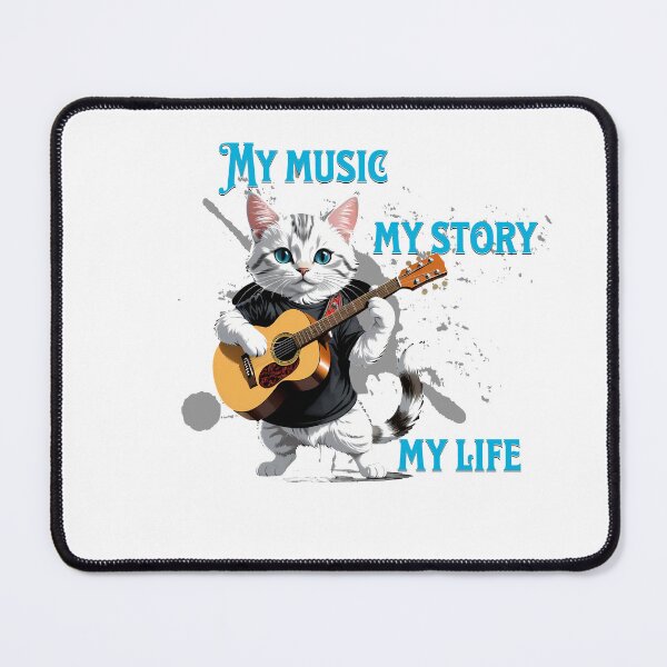 Item preview, Cat with Guitar: Exclusive Digital Art designed and sold by Artedig.