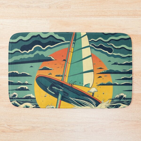 Item preview, Hydroplane against the sunset background designed and sold by LuckyFamily.