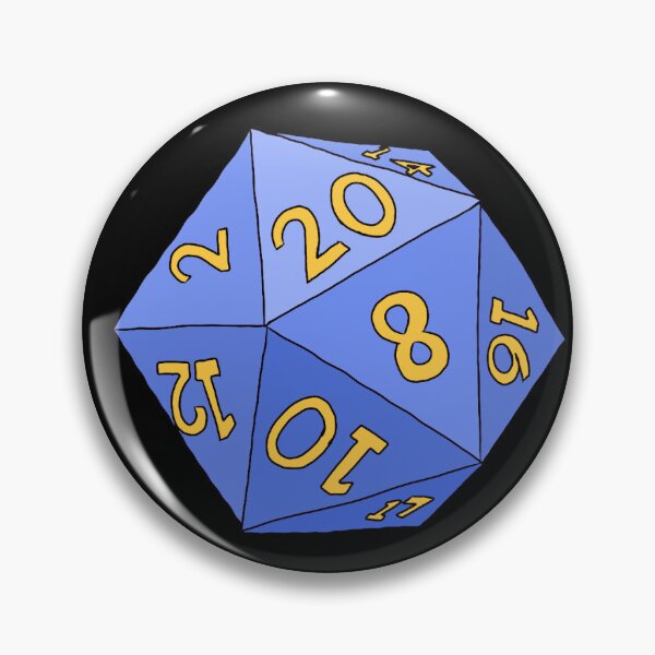 Artikelvorschau, d20 (blau) entworfen und verkauft von geekbyjenny.