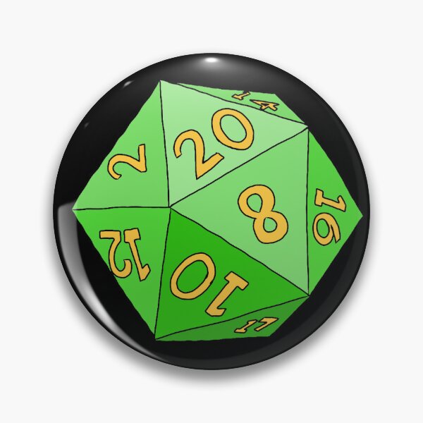 Item preview, d20 (green) designed and sold by geekbyjenny.