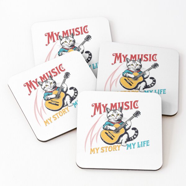 Item preview, Feline Melody: Cats with Unique Guitars designed and sold by Artedig.