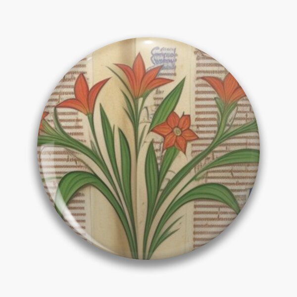 Item preview, Flowers Growing Out Of A Book Medieval Manuscript Illumination designed and sold by YuckyCat.