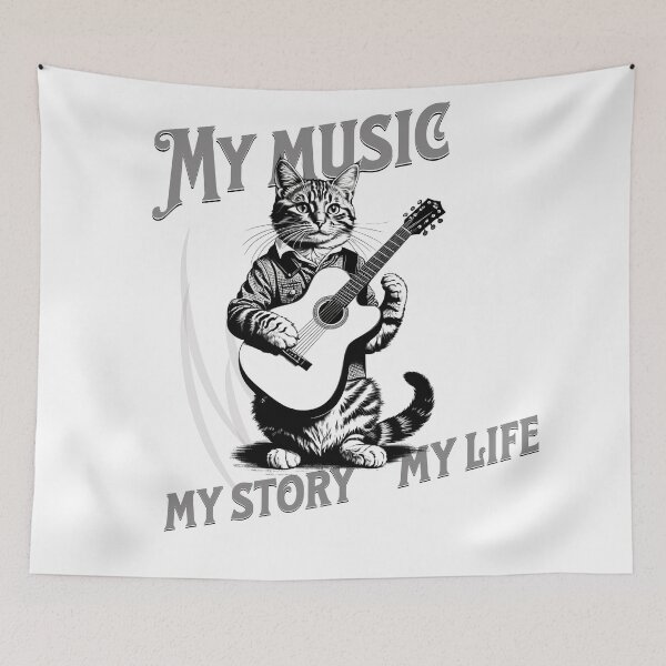 Item preview, Cats and Notes: Digital Charm with Guitars designed and sold by Artedig.