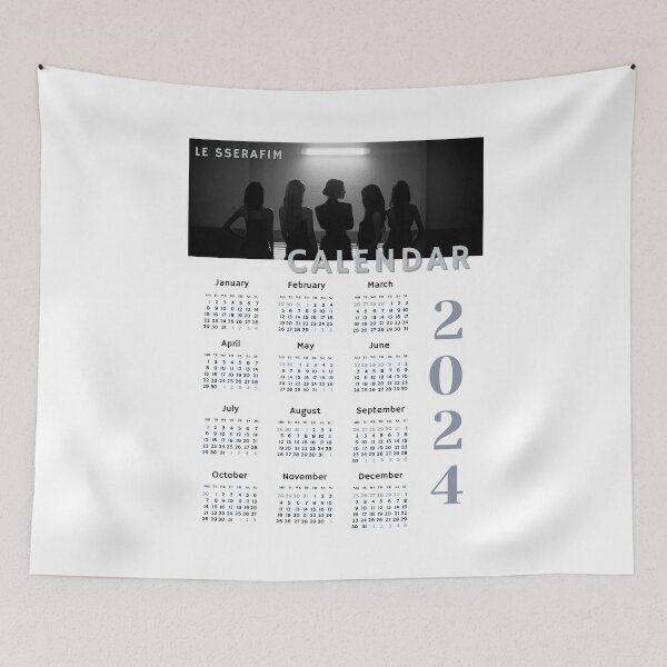 Item preview, Calendar 2024 LE SSERAFIM (KPOP) designed and sold by jaofnn.