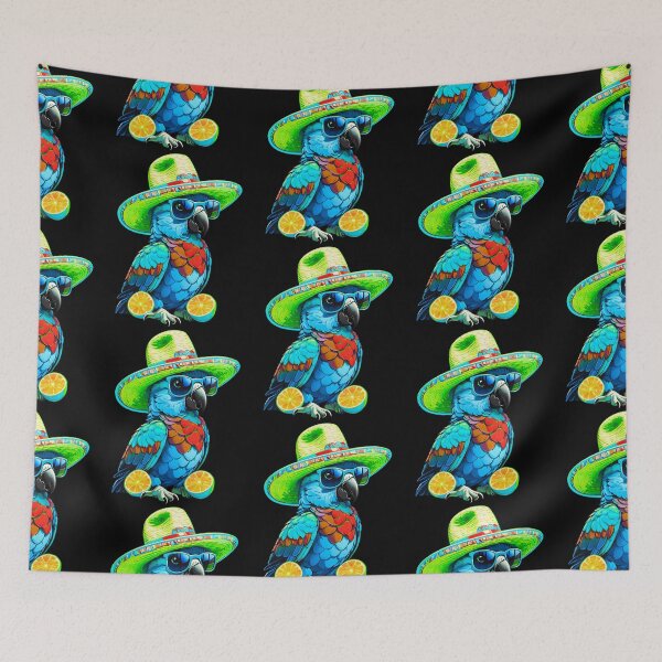 Item preview, Blue Bird Paradise tiene un sombrero de paja y cítricos designed and sold by MindWave THC.