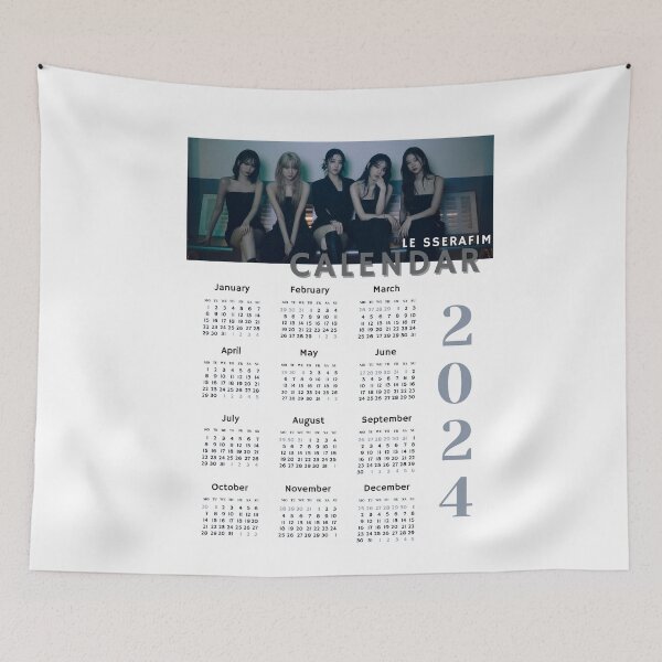 Artikelvorschau, Kalender 2024 LE SSERAFIM (KPOP) entworfen und verkauft von jaofnn.
