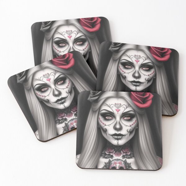 Item preview, Zombie Gothic Girl Sugar Skull designed and sold by TheDarkWardrobe.