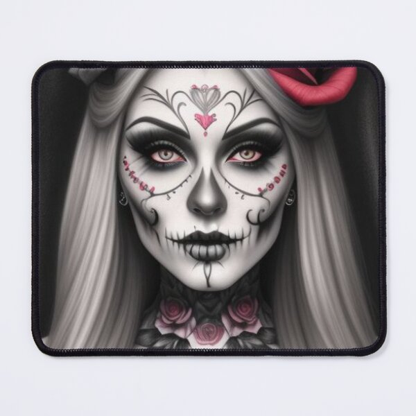 Item preview, Zombie Gothic Girl Sugar Skull designed and sold by TheDarkWardrobe.