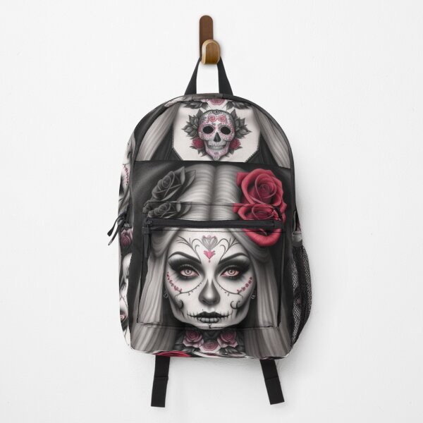 Item preview, Zombie Gothic Girl Sugar Skull designed and sold by TheDarkWardrobe.