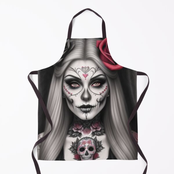 Item preview, Zombie Gothic Girl Sugar Skull designed and sold by TheDarkWardrobe.