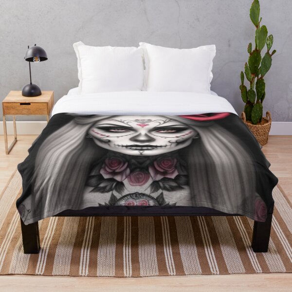 Item preview, Zombie Gothic Girl Sugar Skull designed and sold by TheDarkWardrobe.
