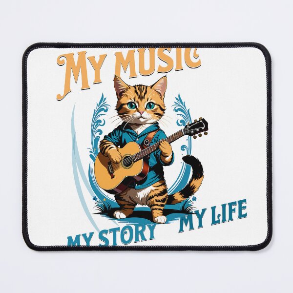 Item preview, Melodic Art: Cats and Guitars in Action designed and sold by Artedig.