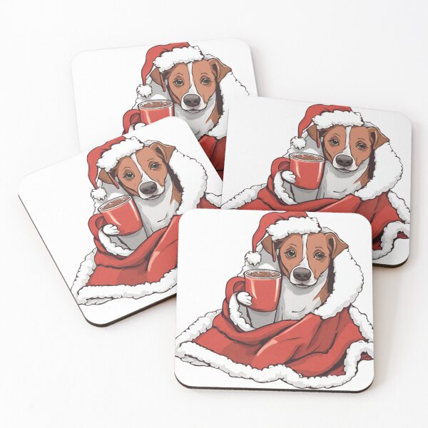 Item preview, Cute Dog Holding Hot Chocolate  designed and sold by LucysBubble.