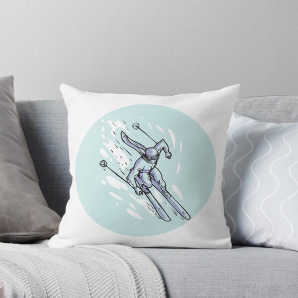 Item preview, Skiing Slalom Circle Etching designed and sold by patrimonio.