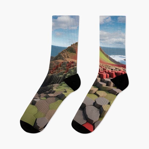 Item preview, Fantastical Northern Ireland - Giants Causeway landmark (artistic rendition) designed and sold by Bright-Moonrise.