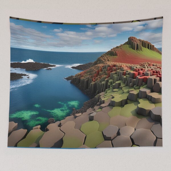Artikelvorschau, Fantastisches Nordirland – Wahrzeichen des Giants Causeway (künstlerische Darstellung) entworfen und verkauft von Bright-Moonrise.