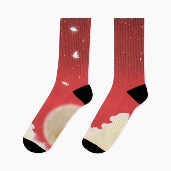Item preview, White doves in Flight red sunset designed and sold by wrightsonarts.