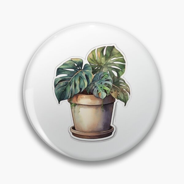 Item preview, Watercolor potted monstera plant Sticker designed and sold by HazimArt.