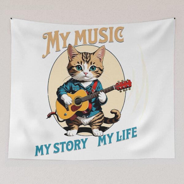 Item preview, Lovely Art: Unique Cats with Guitar designed and sold by Artedig.