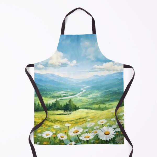 Item preview, Watercolor Landscape Painting of Meadow with Flowers designed and sold by AdamesArtStudio.