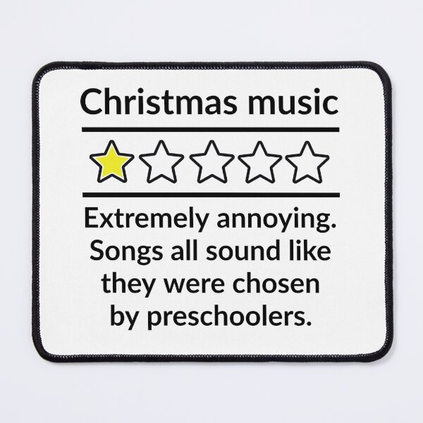 Item preview, Humorous bad review for Christmas music designed and sold by Rachel the Artist .