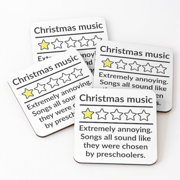 Item preview, Humorous bad review for Christmas music  designed and sold by Rachel the Artist .