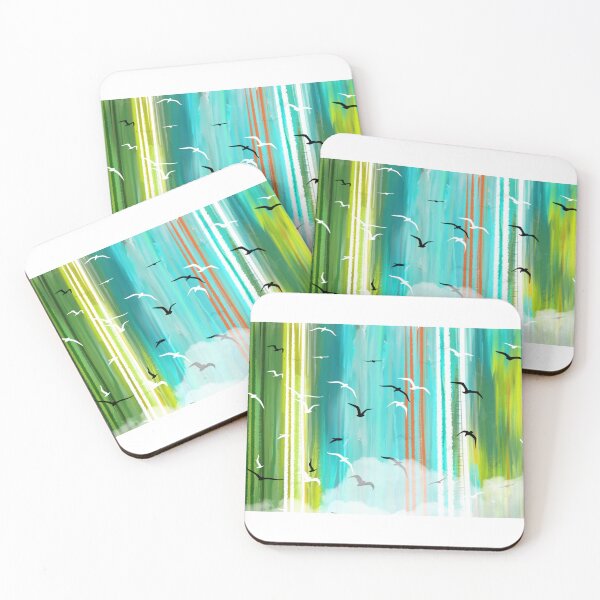 Item preview, seagulls pictures turquoise green designed and sold by wrightsonarts.