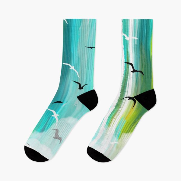 Item preview, seagulls pictures turquoise green designed and sold by wrightsonarts.