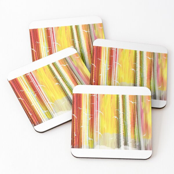Item preview, seagulls pictures red yellow designed and sold by wrightsonarts.