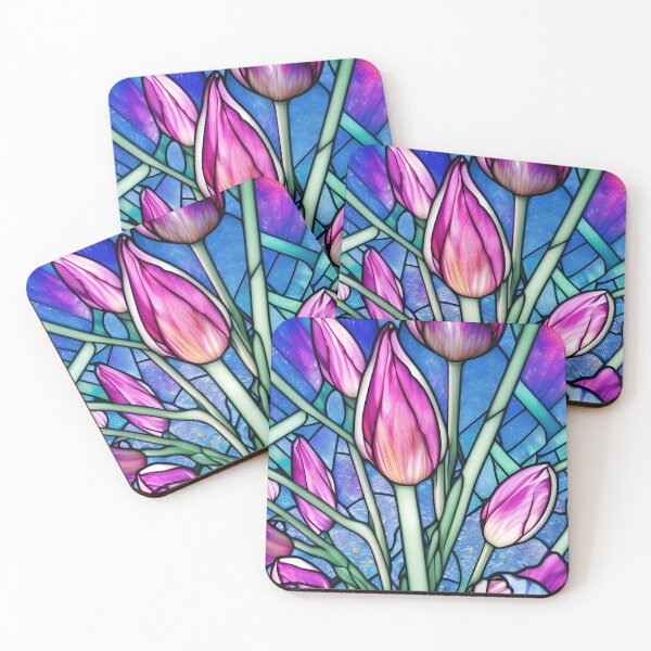 Item preview, Stained Glass Tulips designed and sold by ChanceTwoArt.