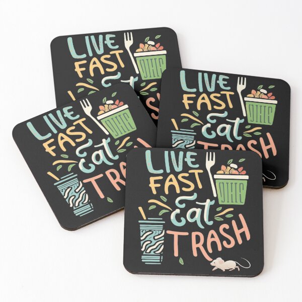Item preview, Live Fast Eat Trash Text Design  designed and sold by Pawel Oska.
