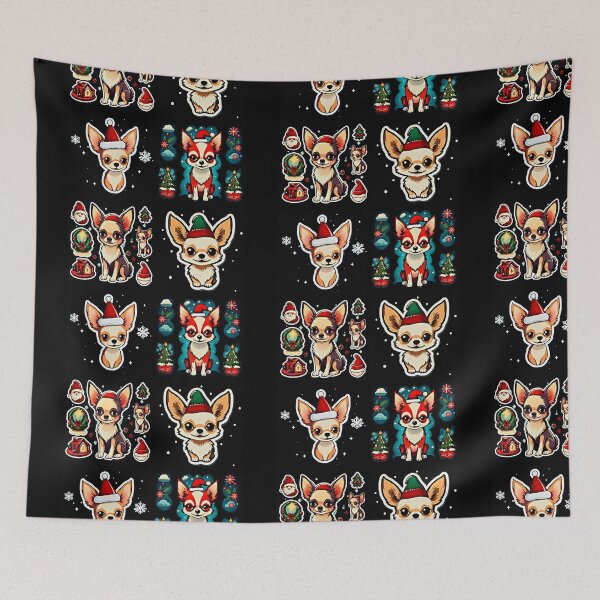 Item preview, Holiday Chihuahua Puppy #holidayl Stickers Set of 4 #puppy designed and sold by Earth Nature Creations.