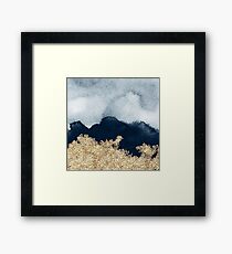 Extravagant Watercolor Ombre with Gold Framed Print