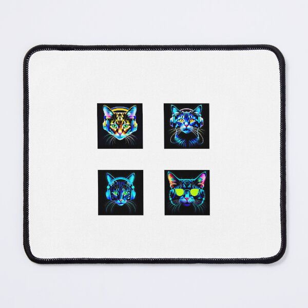 Item preview, Cat with neon headphones pack designed and sold by Inspirationmotivation.