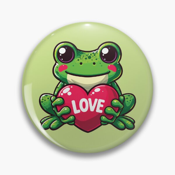 Item preview, Frog with Love designed and sold by TeaTimeTales.