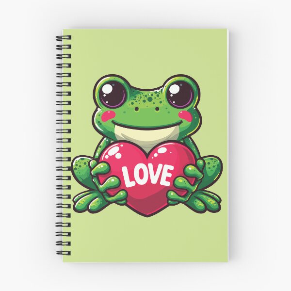 Item preview, Frog with Love designed and sold by TeaTimeTales.