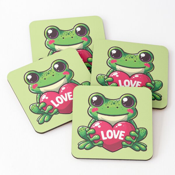 Item preview, Frog with Love designed and sold by TeaTimeTales.