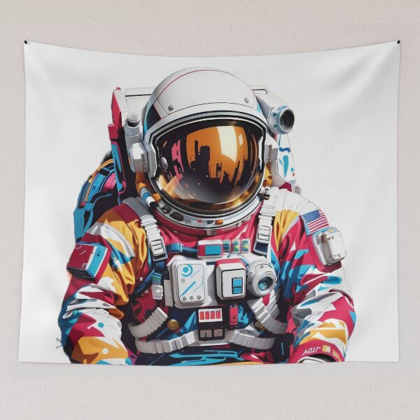 Item preview, Vivid Spaceman Voyager: An Odyssey of Cosmic Vibrance designed and sold by ArtComixHaven.