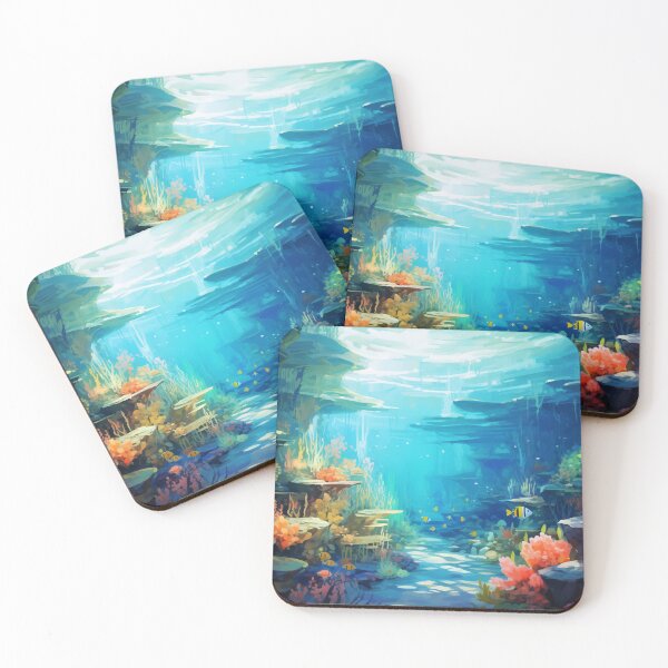 Item preview, Underwater Landscape Painting  designed and sold by AdamesArtStudio.